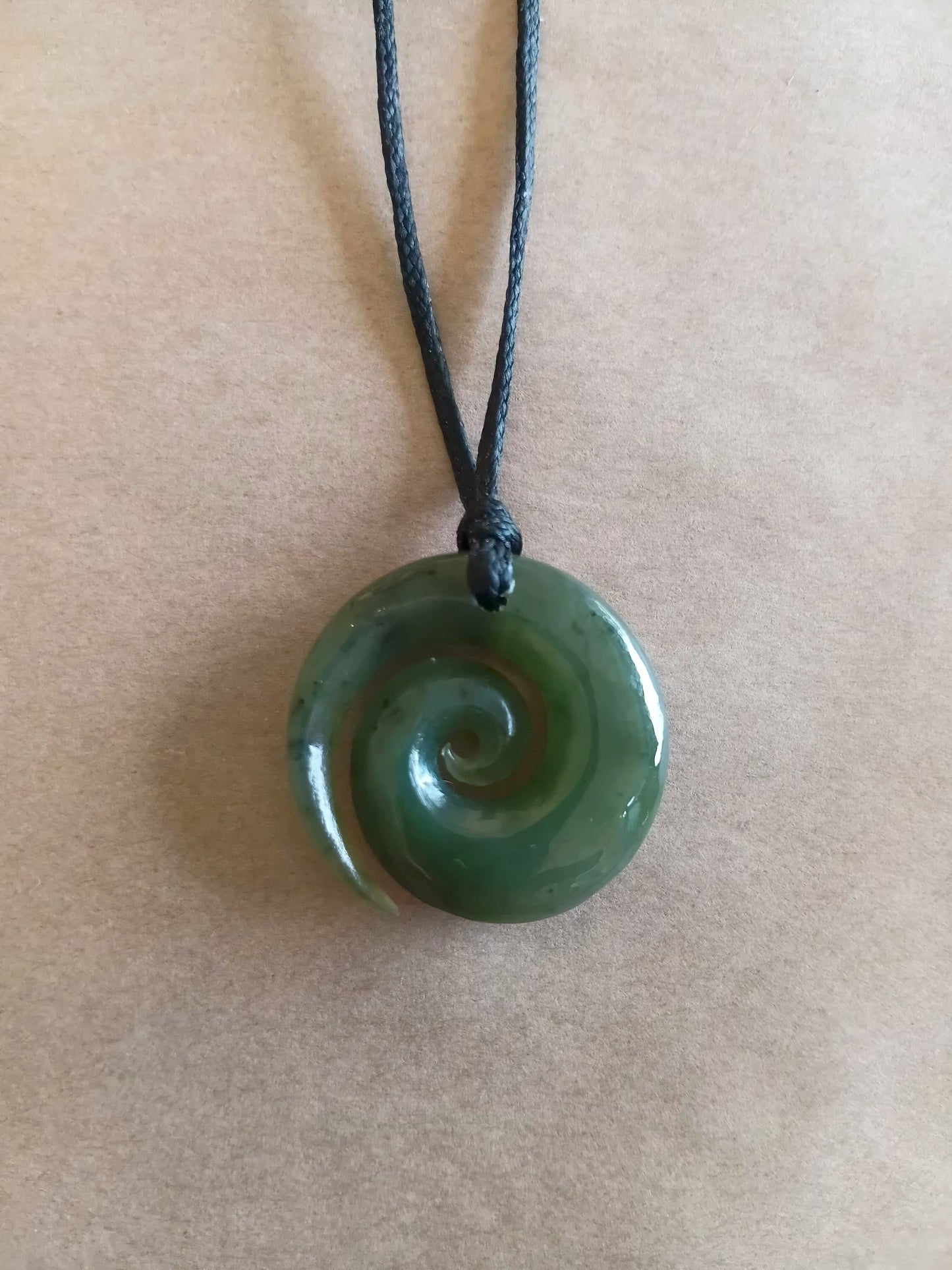 Greenstone Koru Necklace 30mm