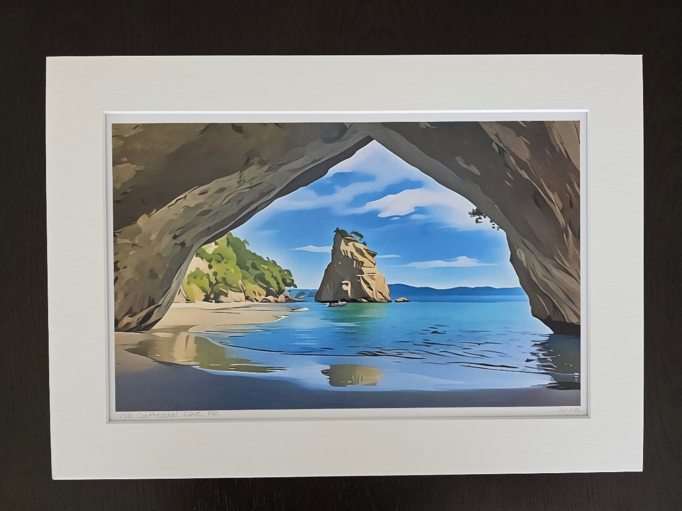 Cathedral Cove Print A4