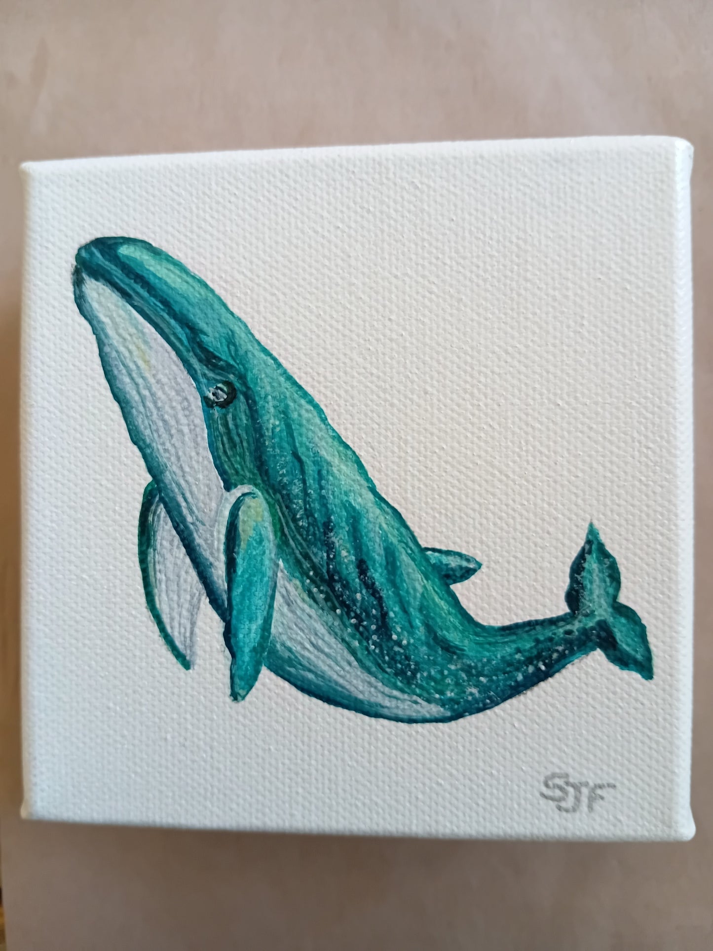 Whale mini canvas