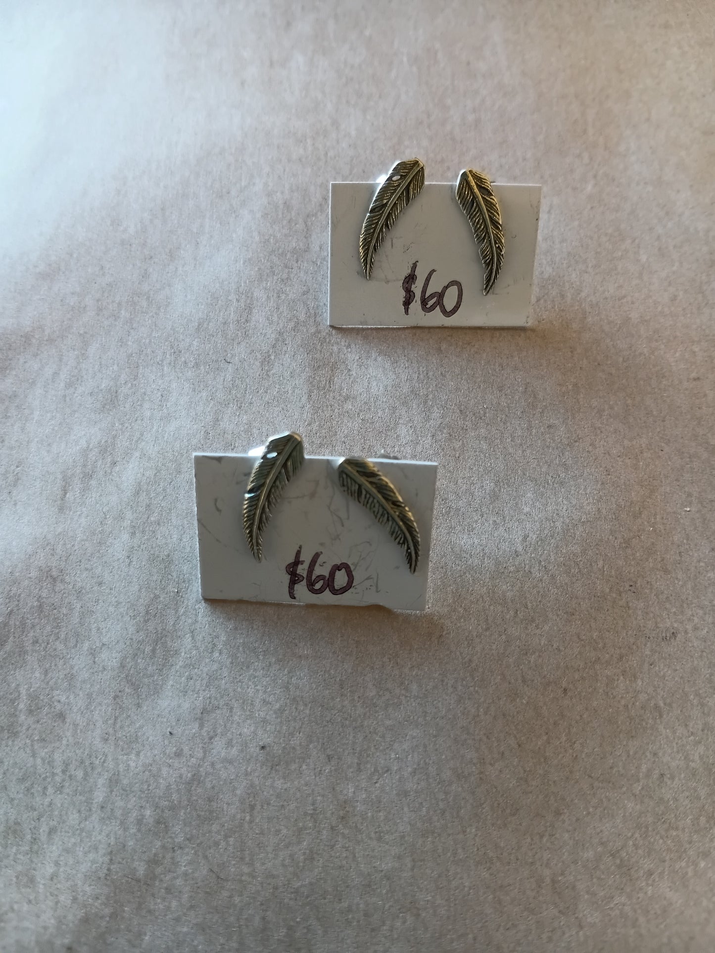 Feather Studs Sterling Silver