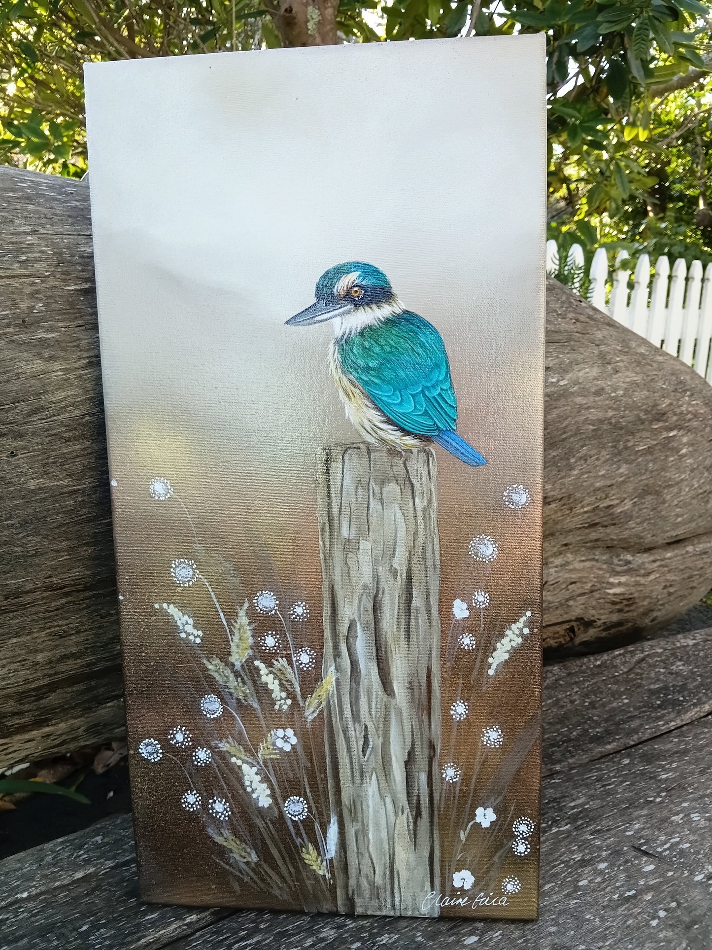 Kingfishers Post Arcylic original