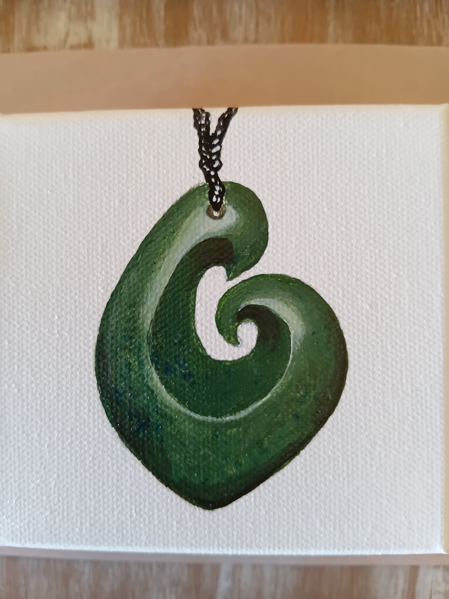 Pounamu Taonga on White Canvas (Mini)