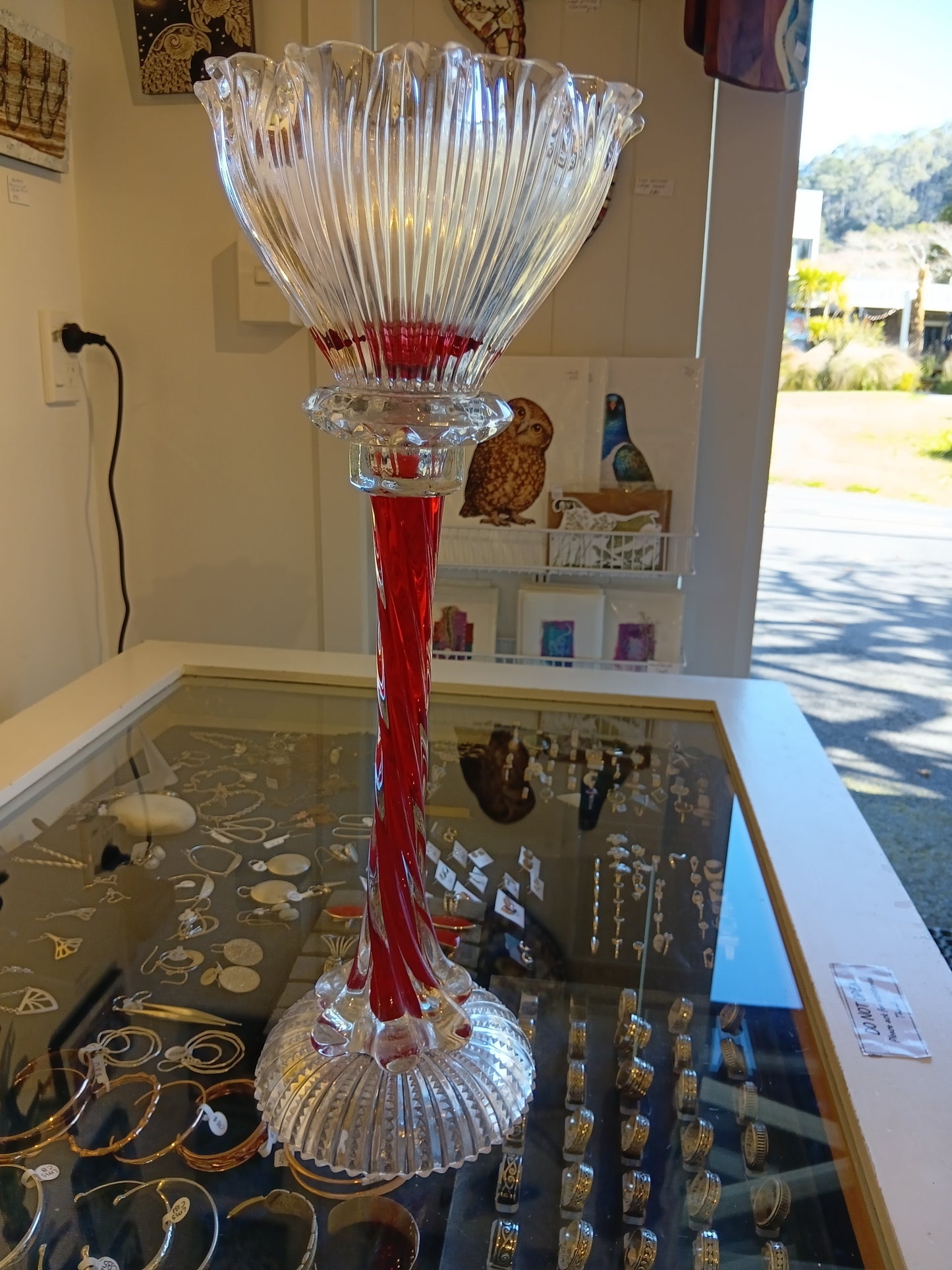 Glass candle lamp