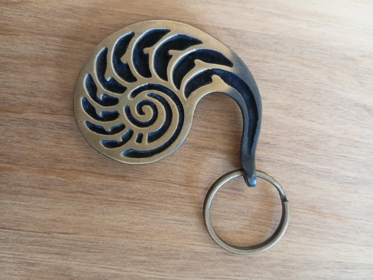 Bronze Nautilus Key Ring