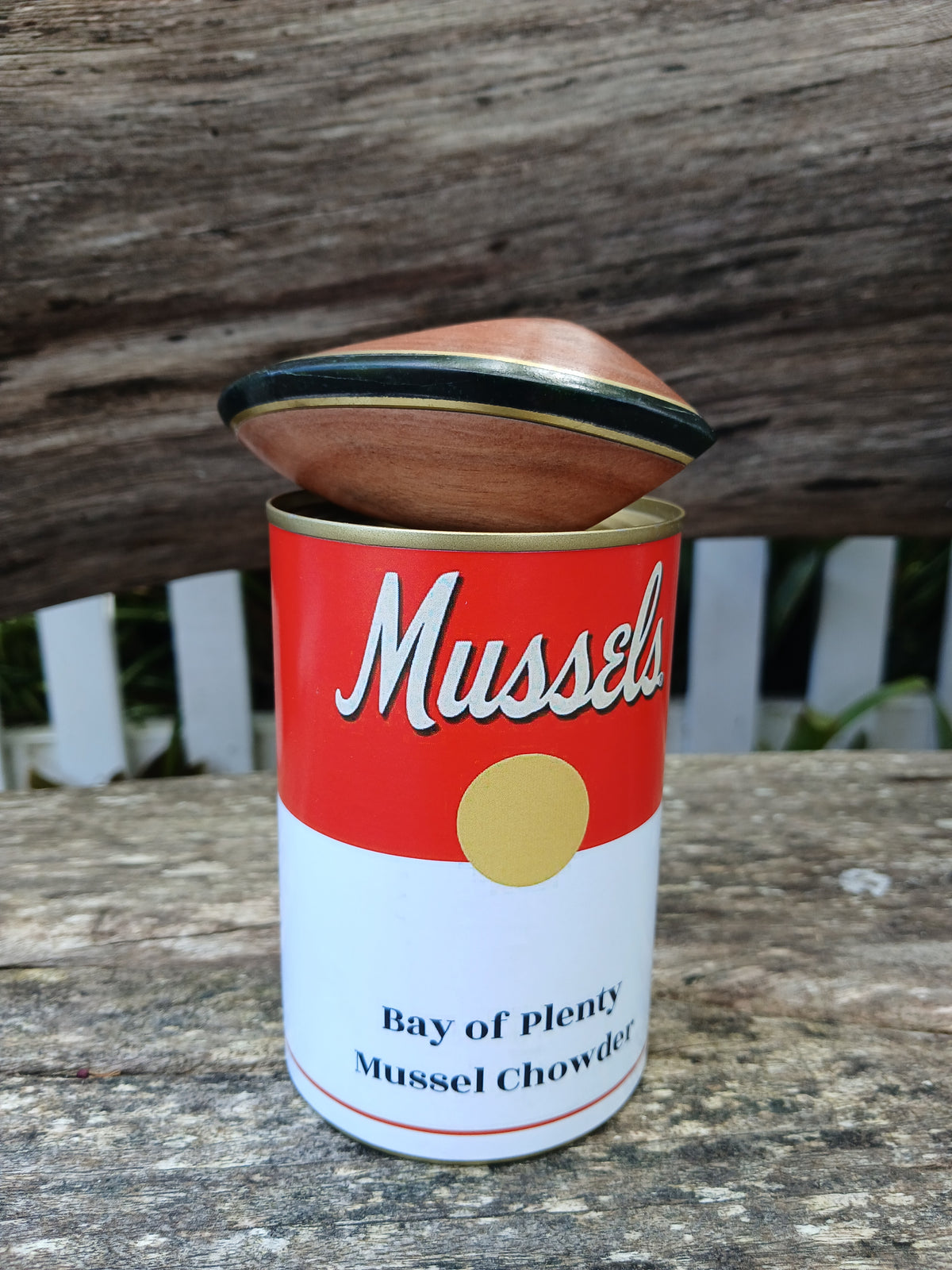 Mussels Tin with Pounamu/Pohutukawa/Brass Mussel