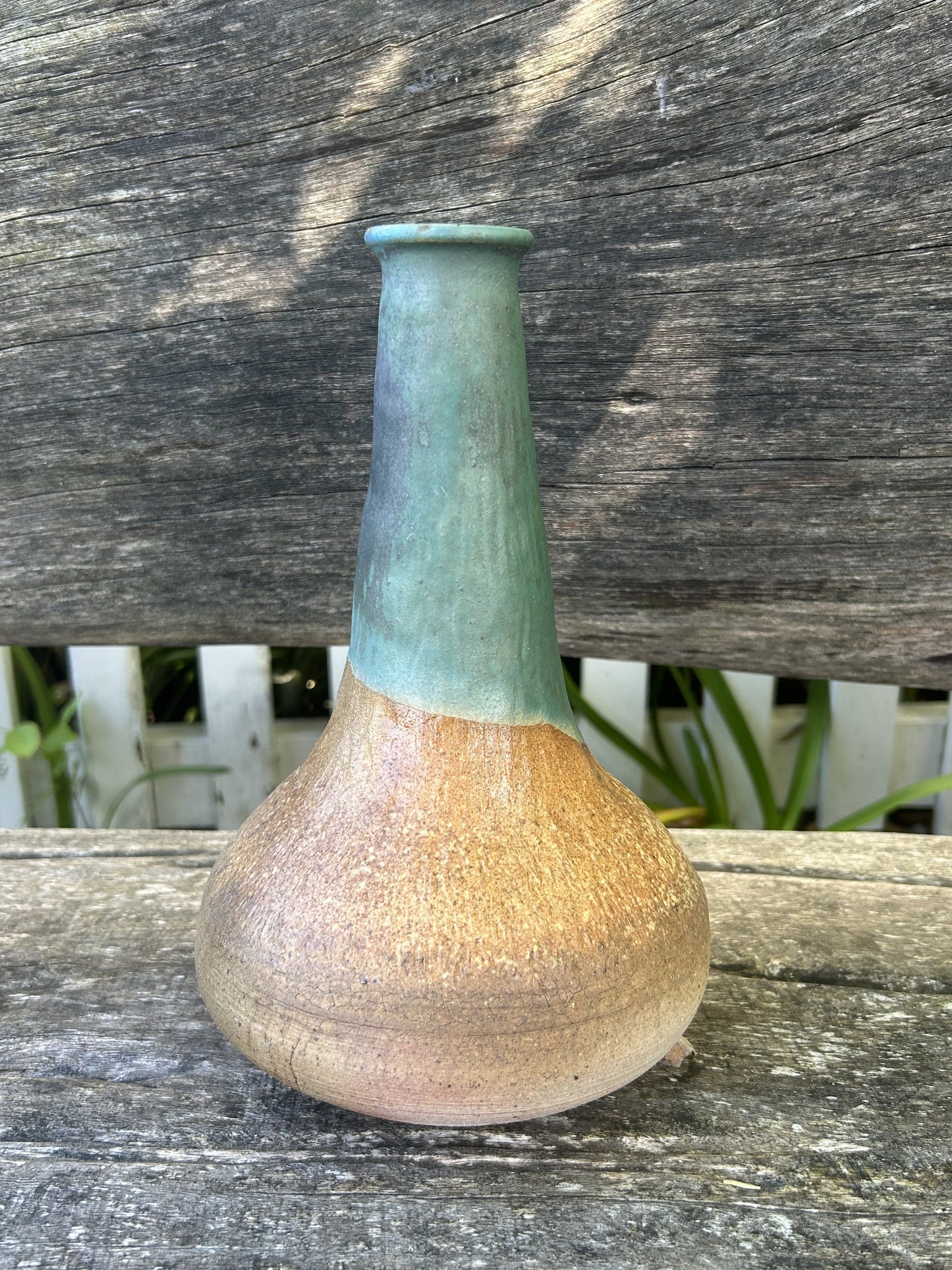 Long Neck Wood Fired Vase