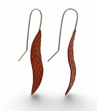 Earrings-Copper-Leaf-Small