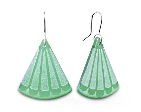Earrings-Fantail-Green
