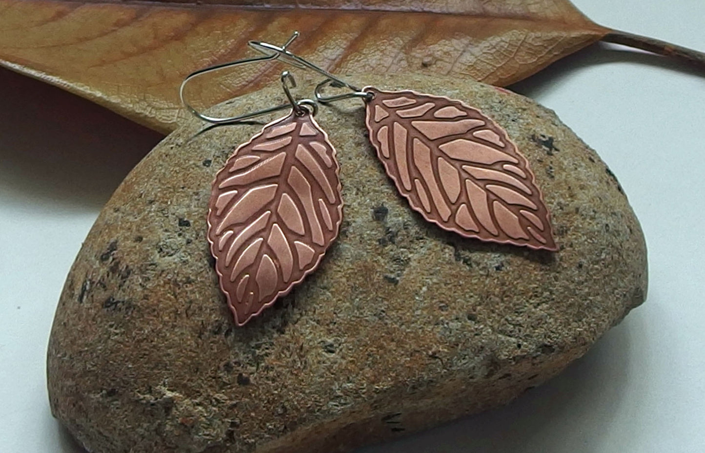 Copper Leaves Earrings