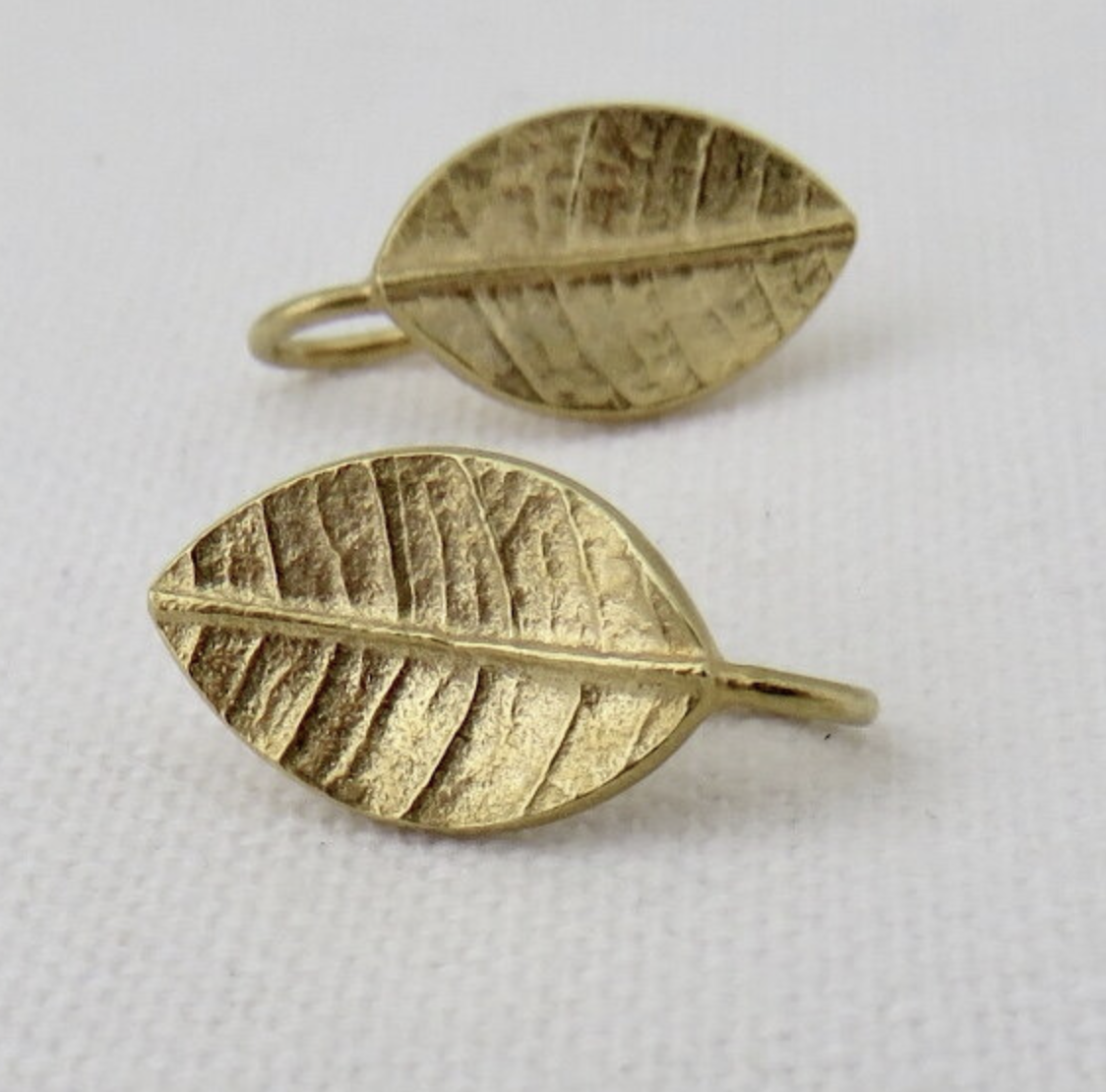 Gold Plated Drop leaf earring