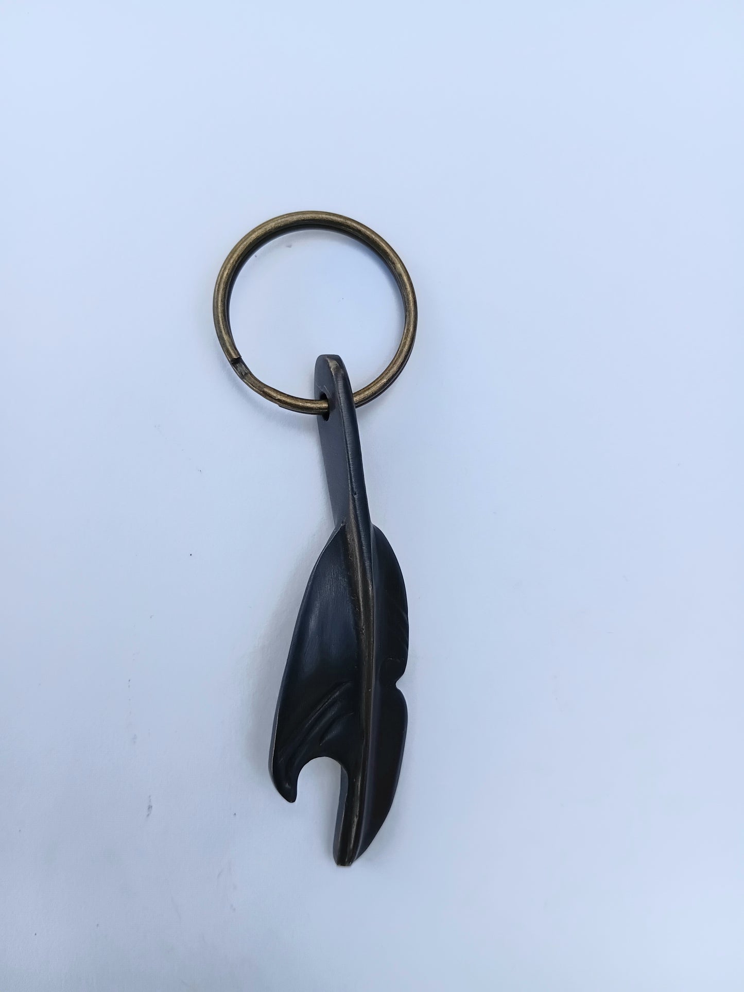 Bronze Feather Key Ring