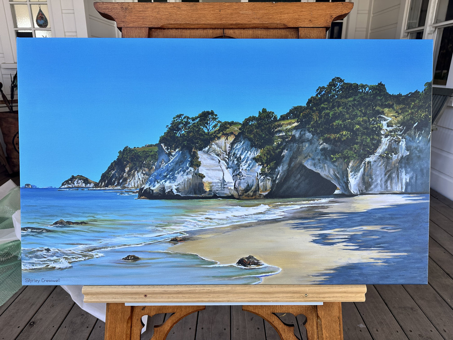 Cathedral Cove Beauty - Canvas Stretched