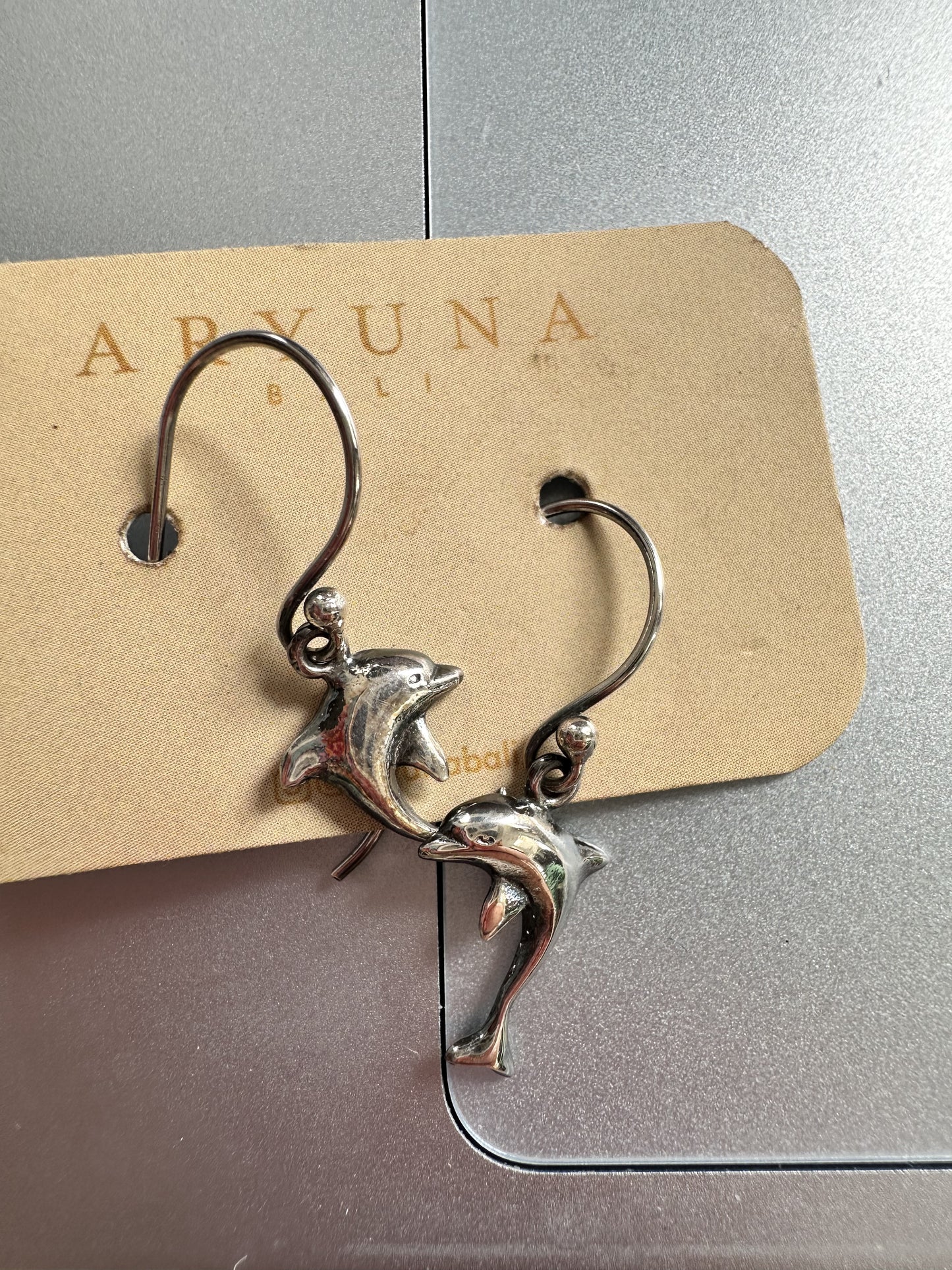 Sterling Silver Dolphin Earrings