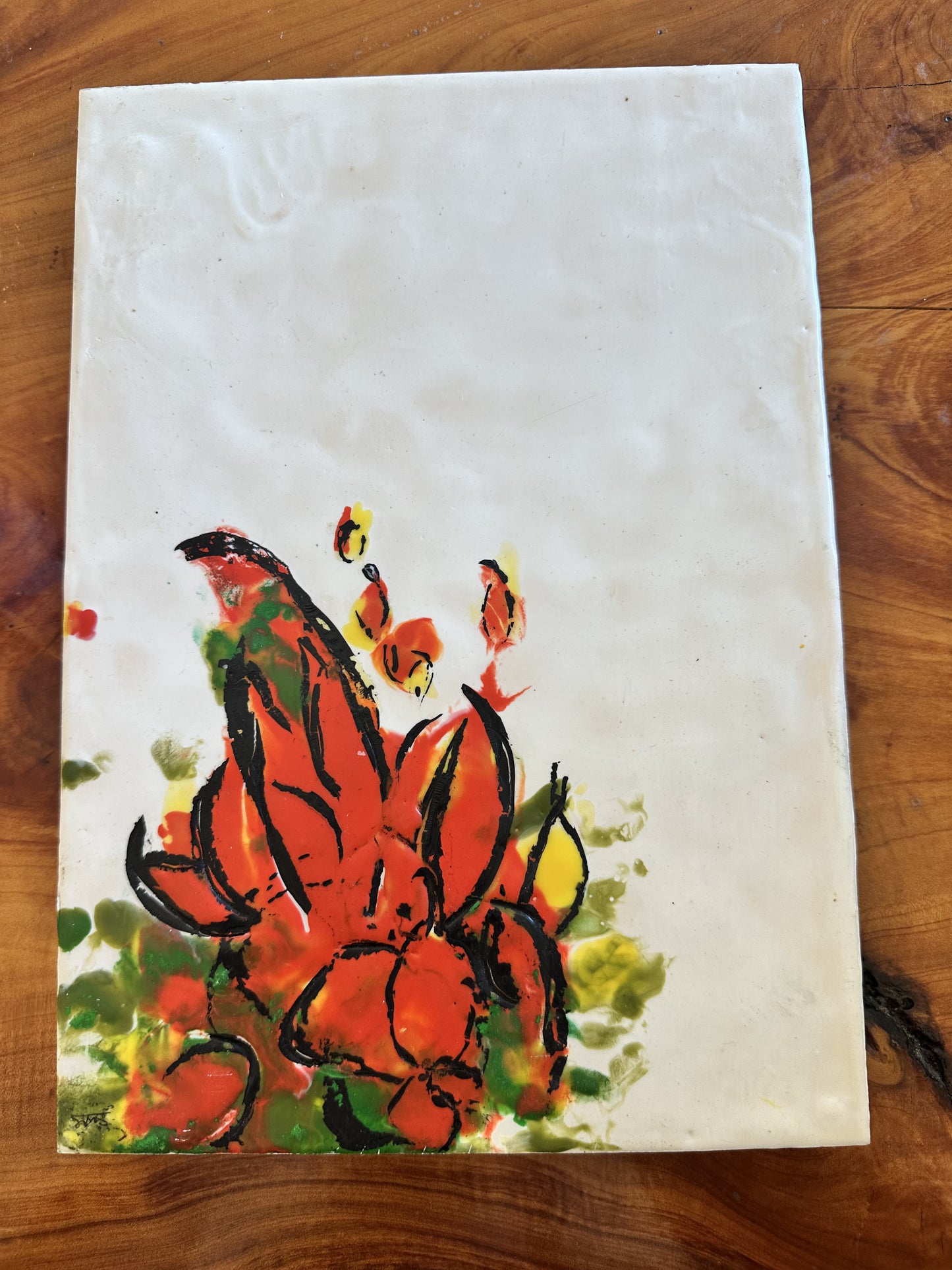 Kaka Beak - Encaustic Painting