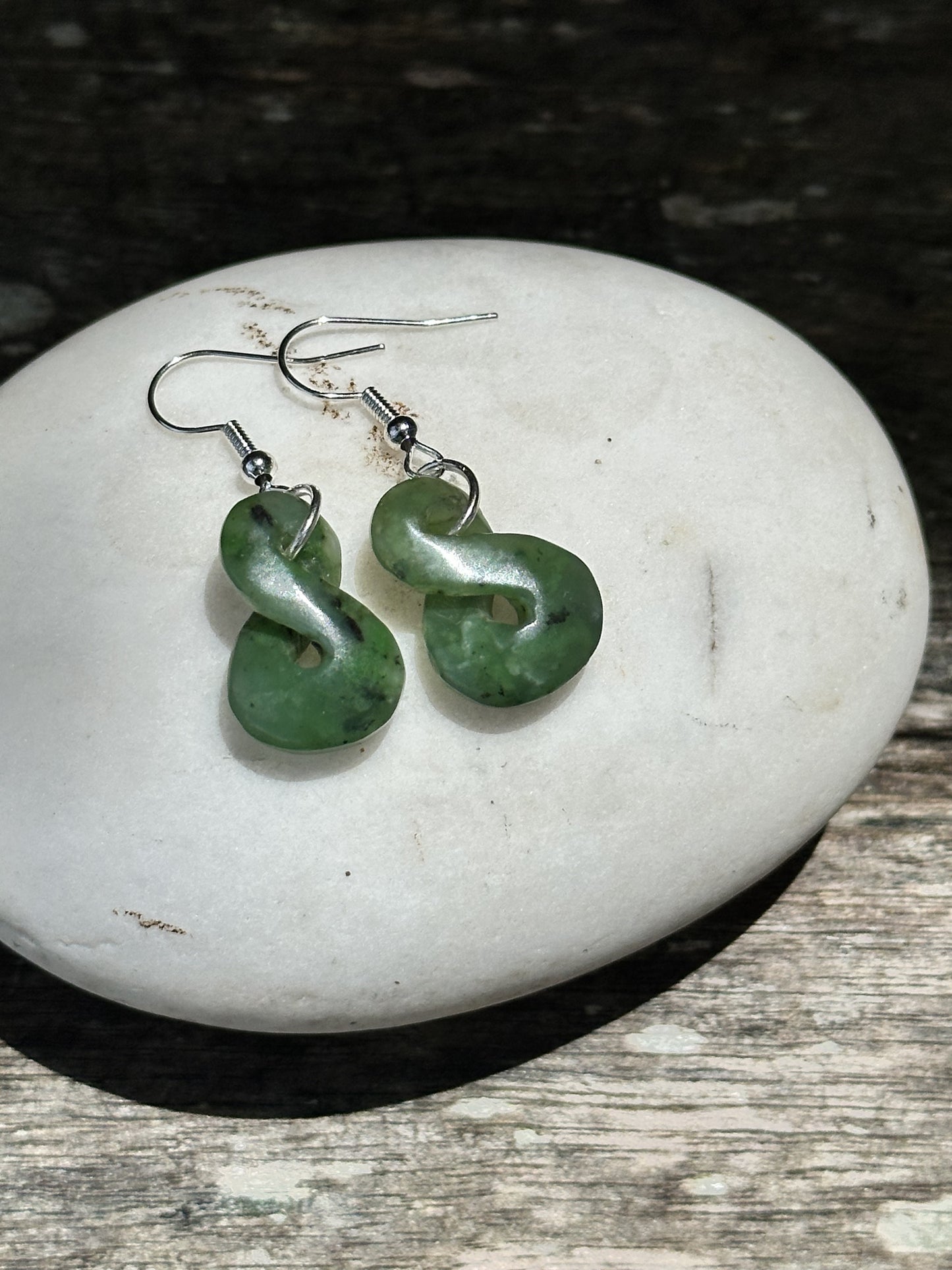 Tiny Twist Earrings Pounamu
