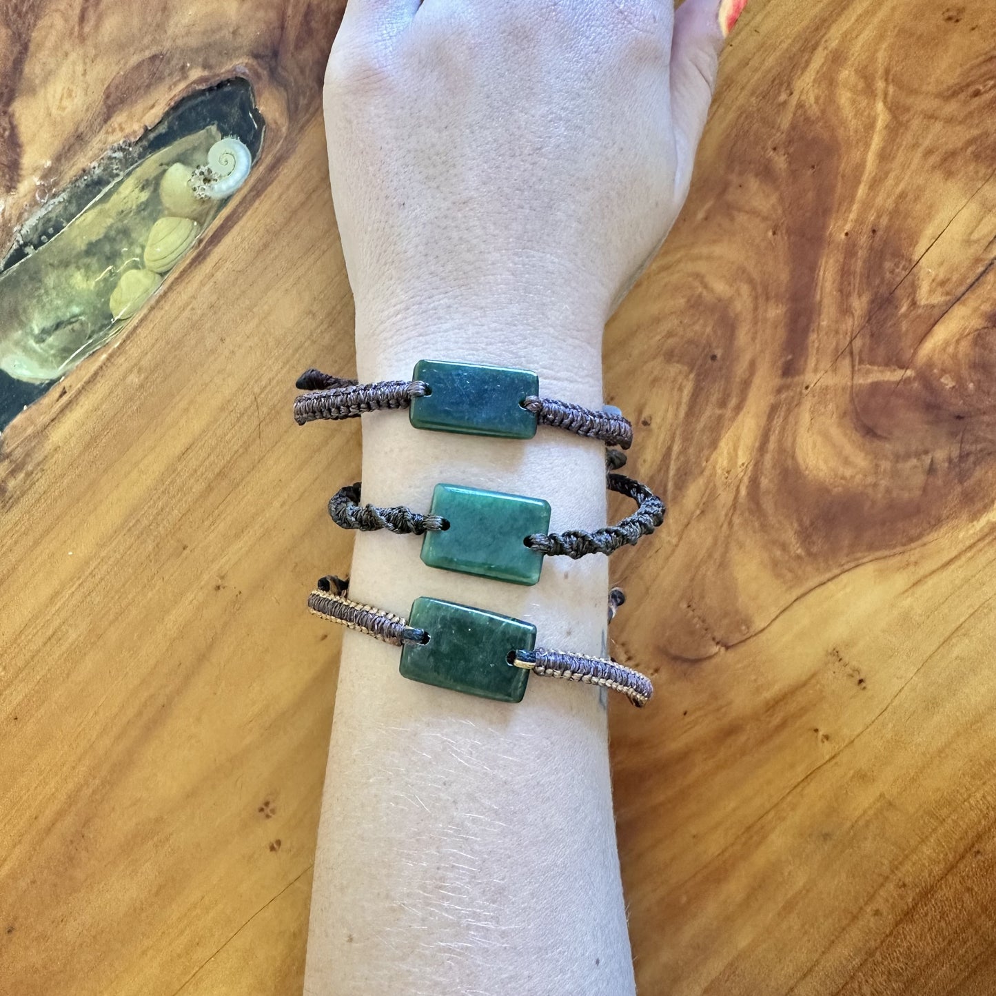 Pounamu Small Sqaure Bracelet