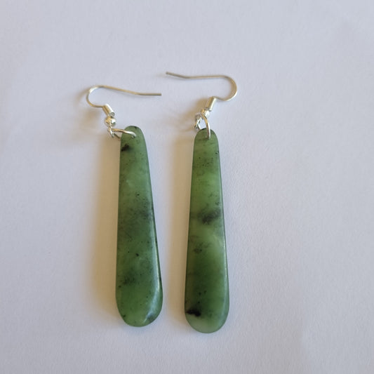 Earrings  - Long Drop Pounamu
