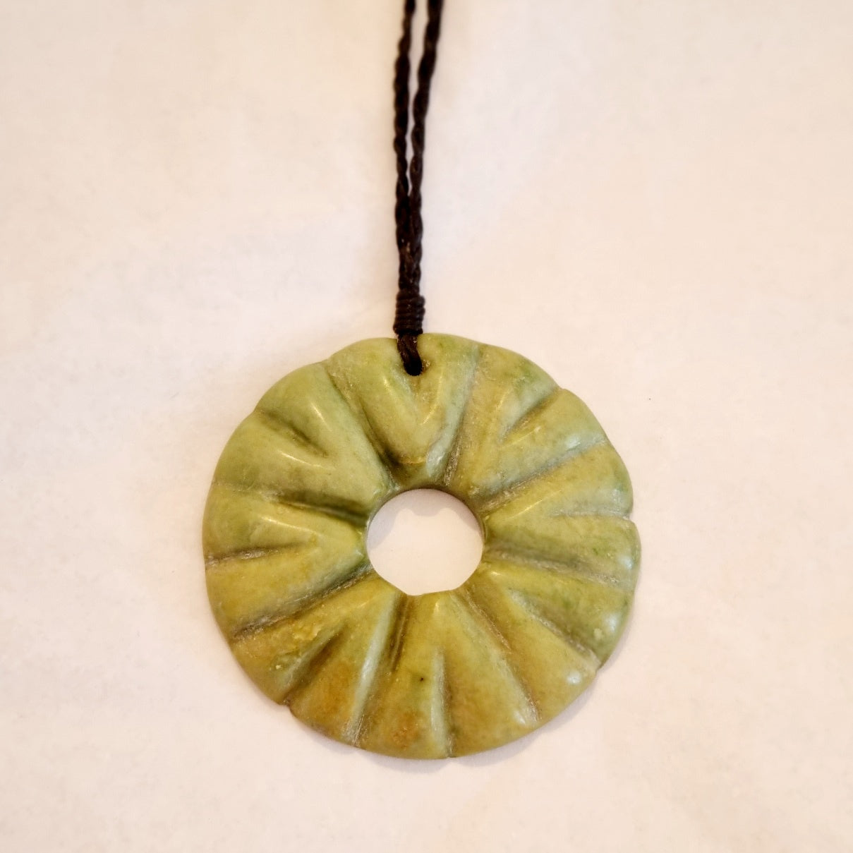 Ranui Sunshine Disc Pendant - Marsden Jade