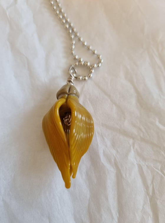 Pendant - Kowhai on ball Chain