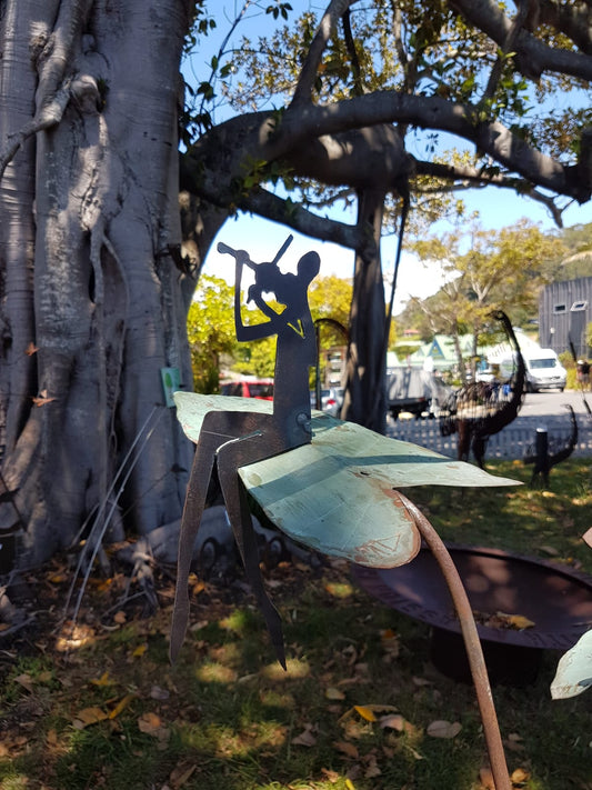 Violinist on Leaf