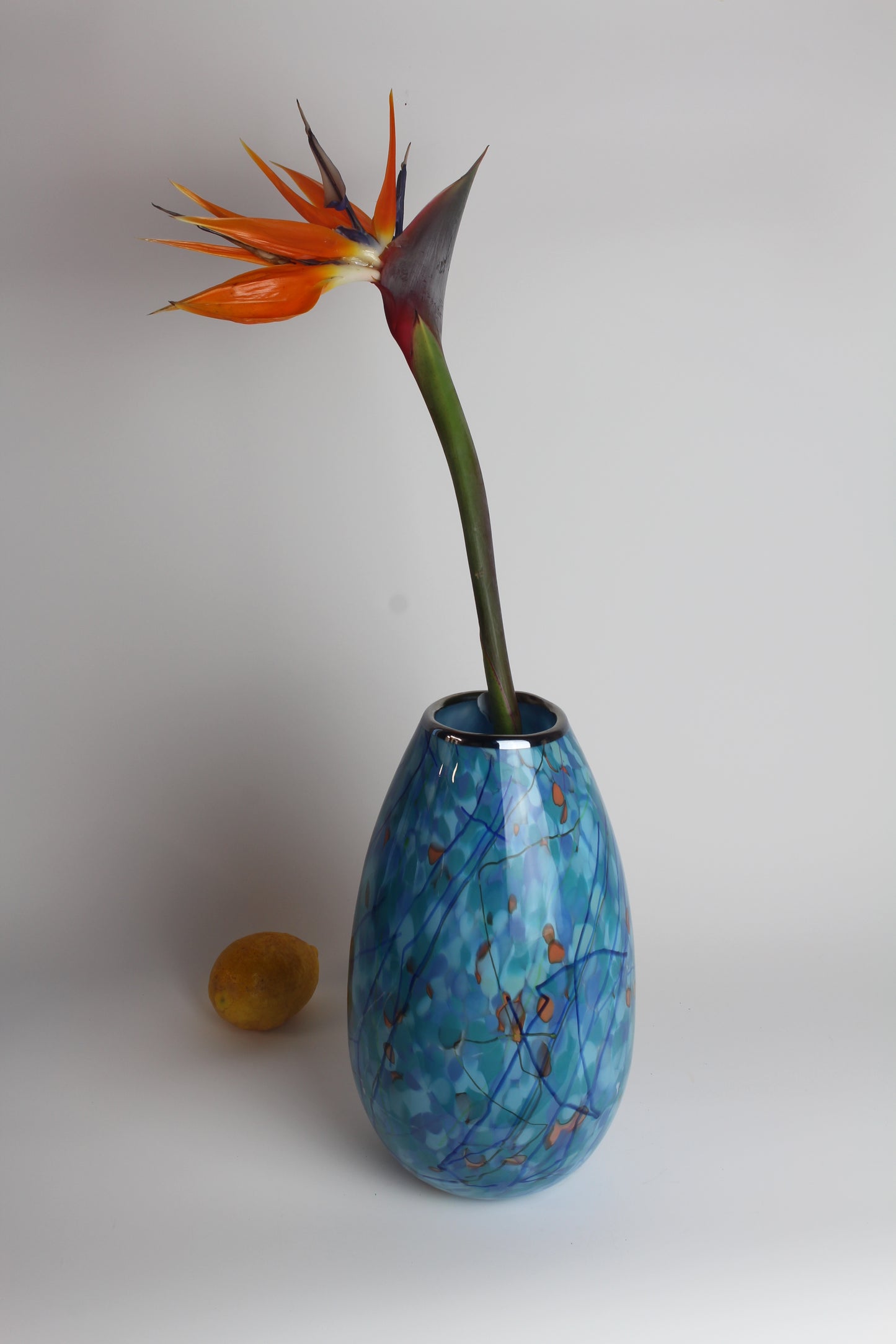 Tear Drop Vase - Turquoise Blue Medium