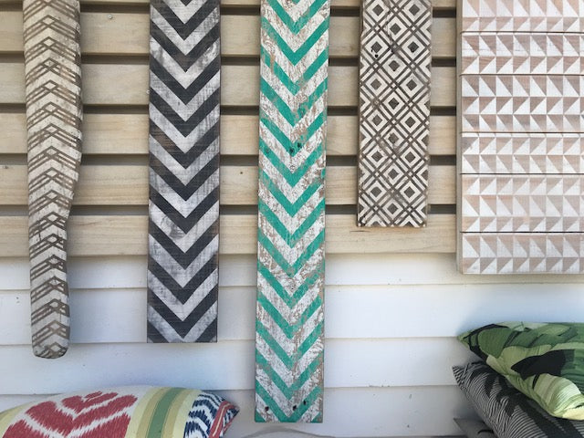 Black & White Chevron Panel