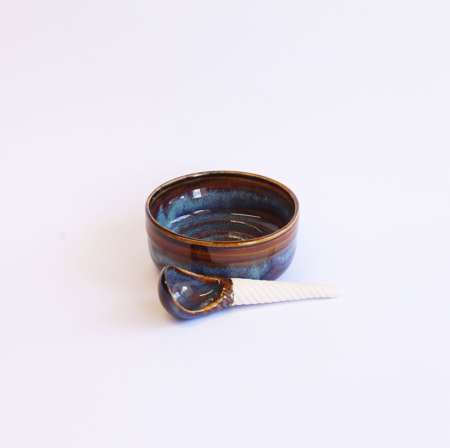 Blue Earth Salt / Sugar Bowl & Spoon Sets