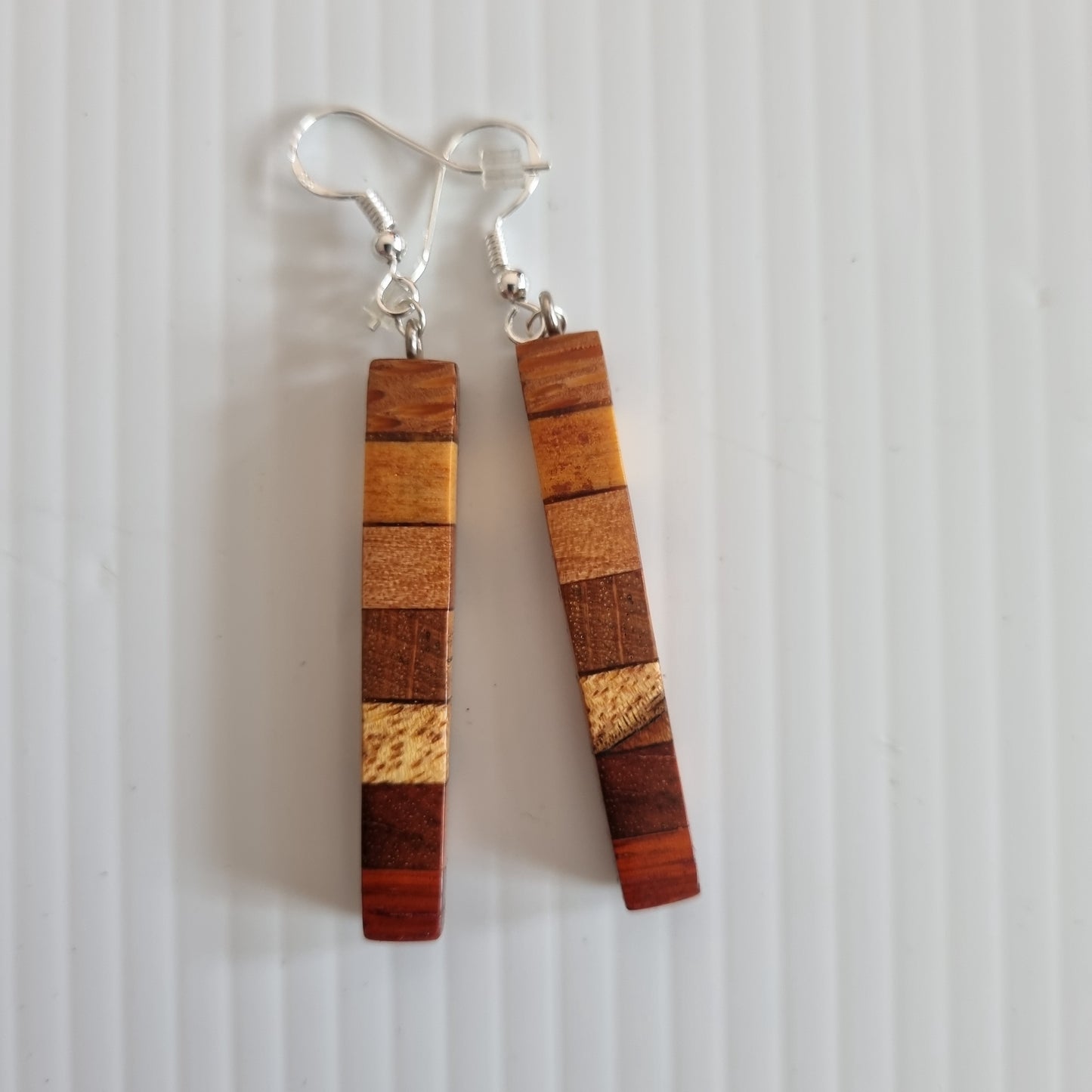 Wooden drop earring