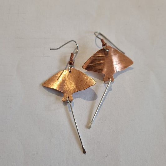 Stingray Copper earrings #5
