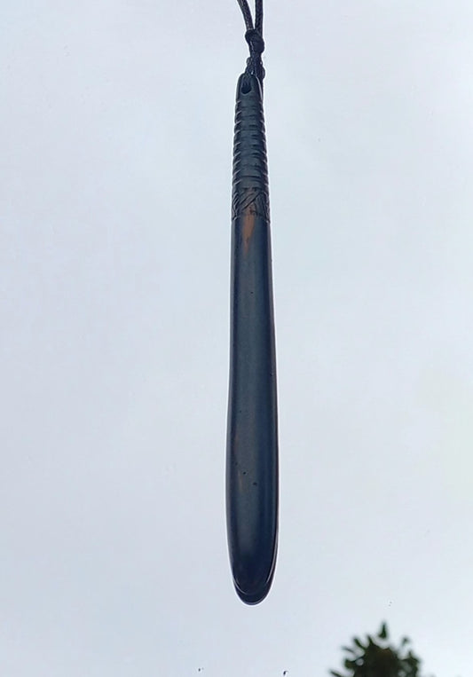 Ebony pendant drop large