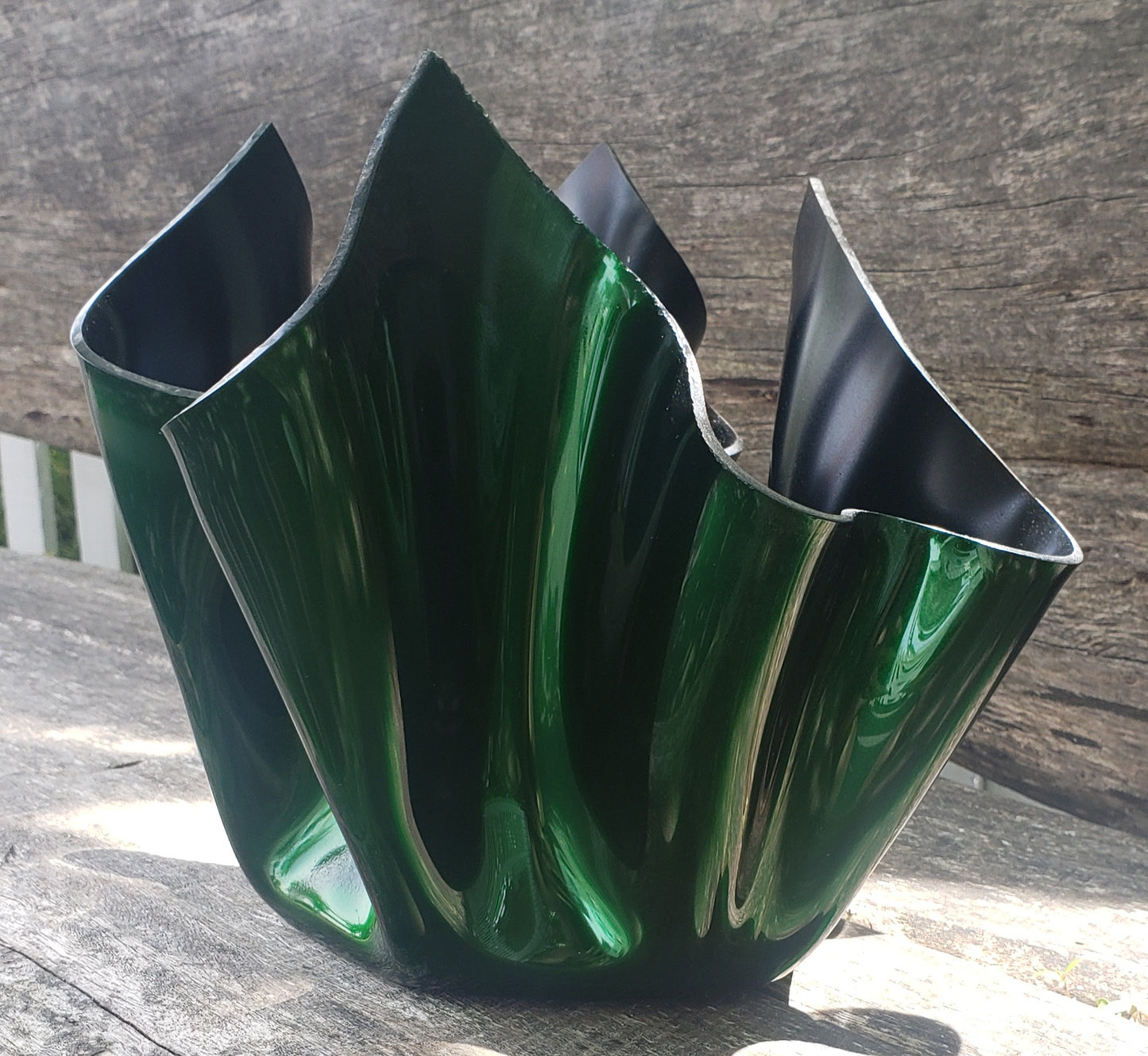 Deep Green Black Mirrored Bloom