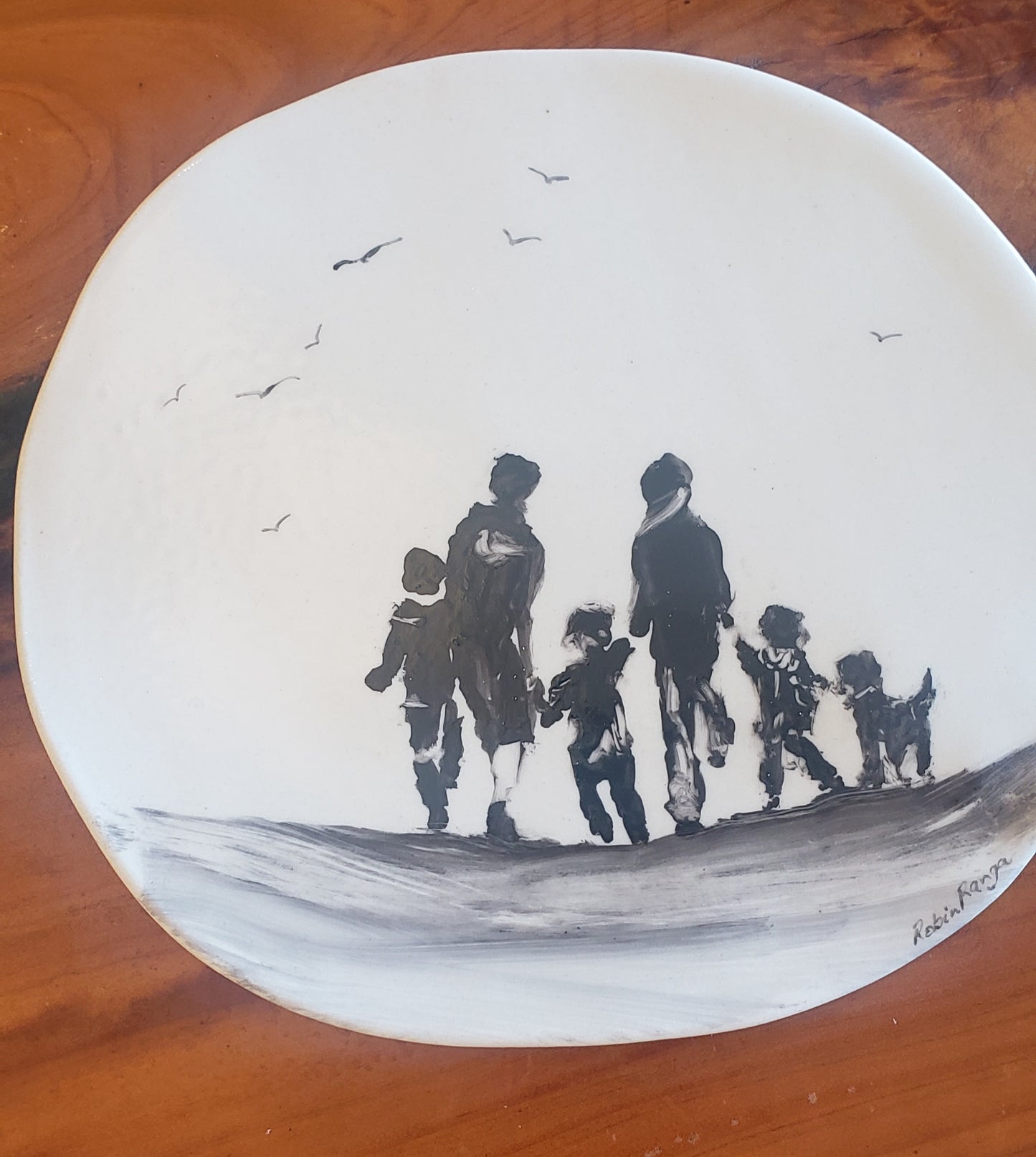 Three Small Kids with Dad and Mum and Dog