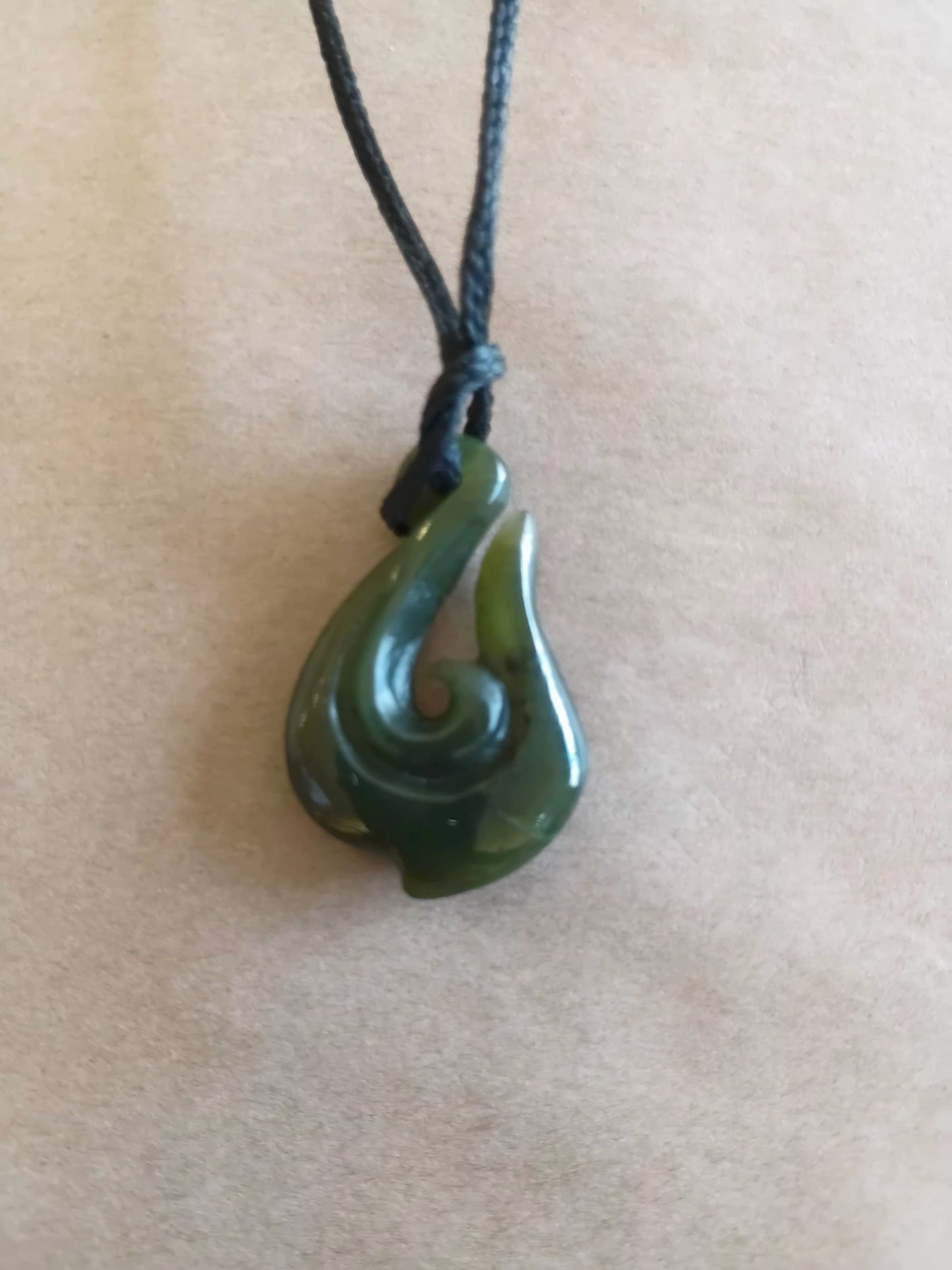 Greenstone Hook Necklace 30mm