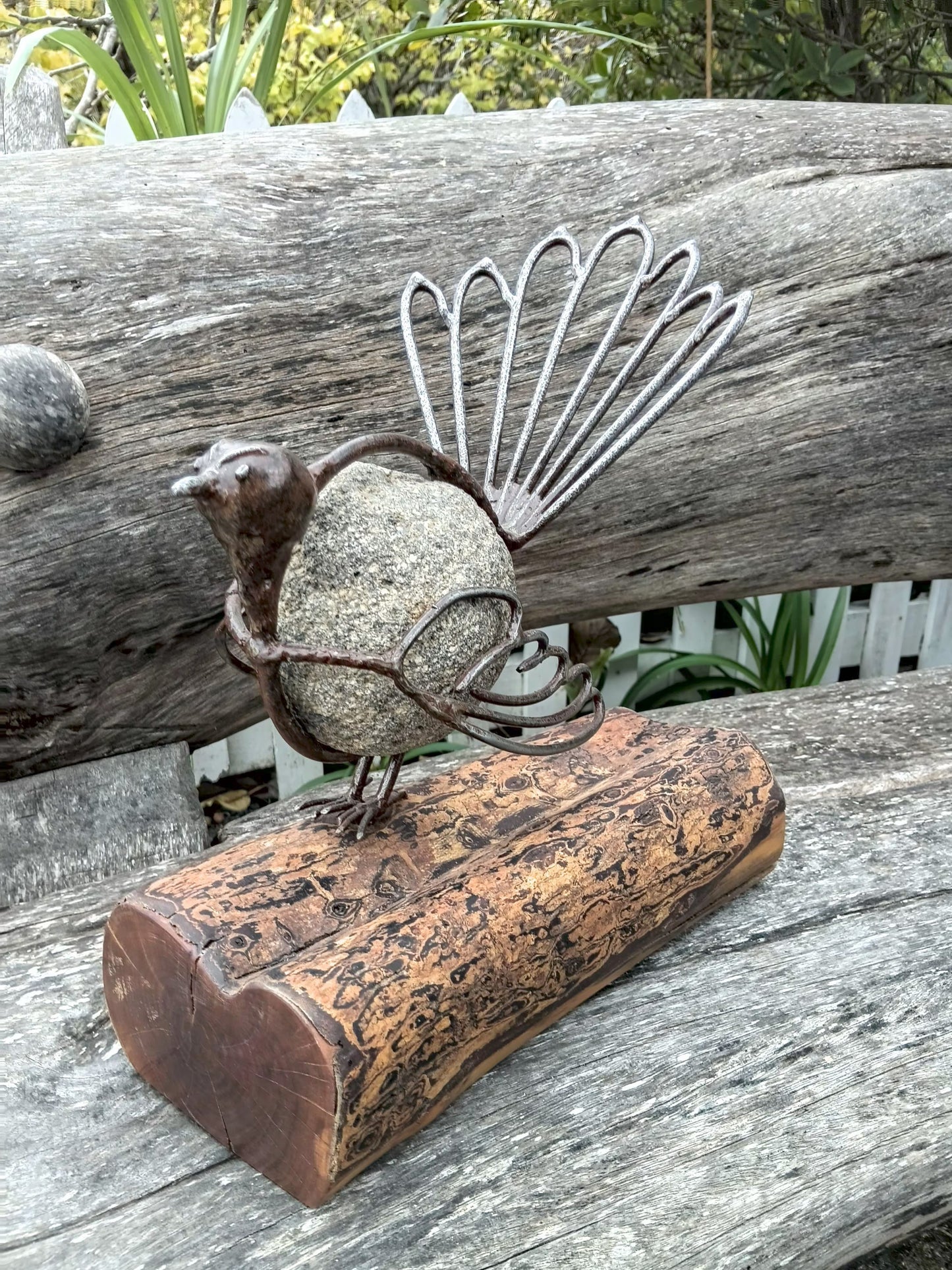 Piwakawaka on Pohutikawa