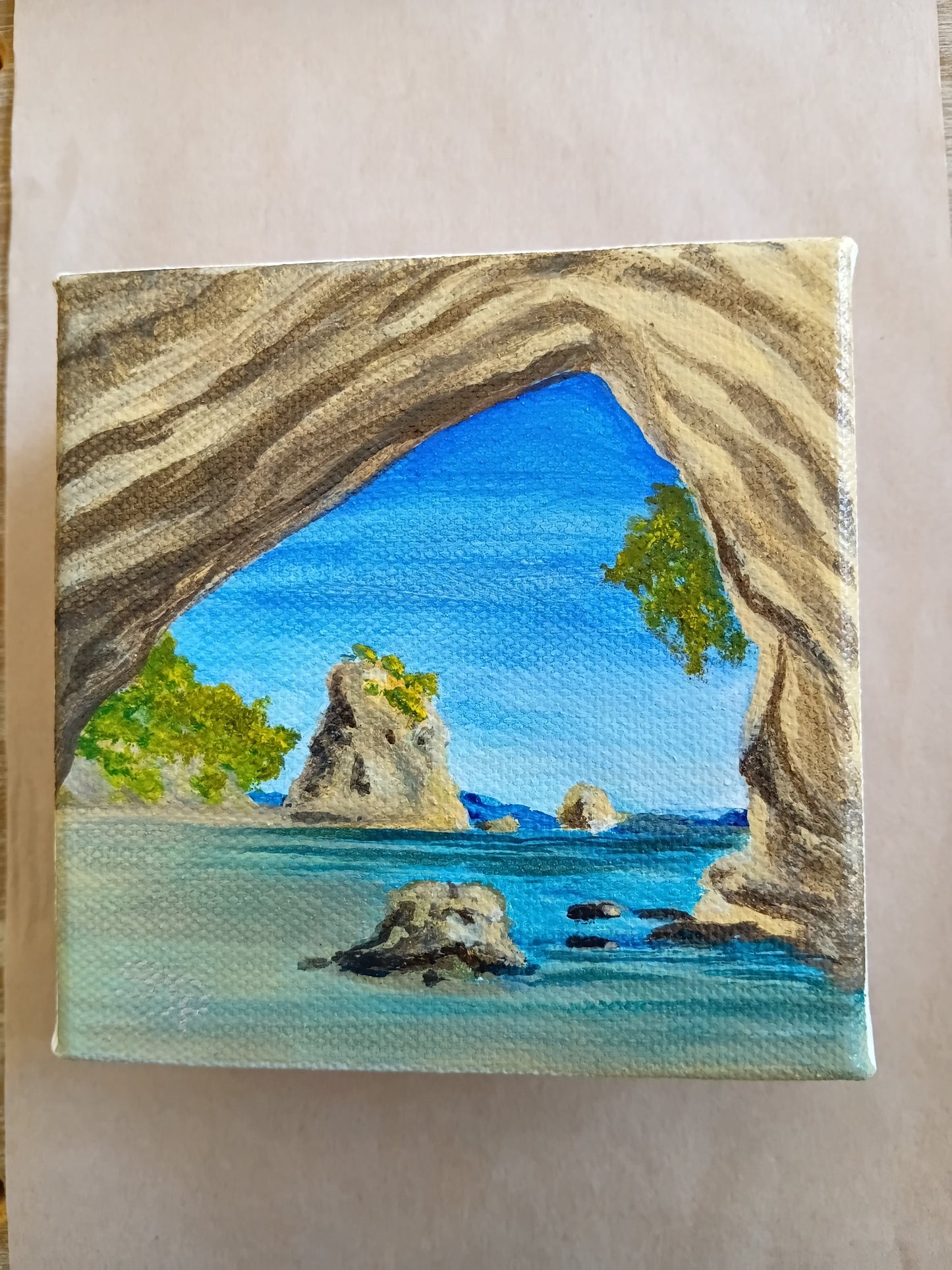 Cathedral Cove mini canvas