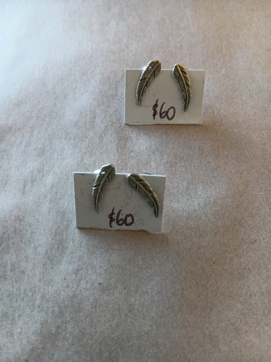Feather Studs Sterling Silver