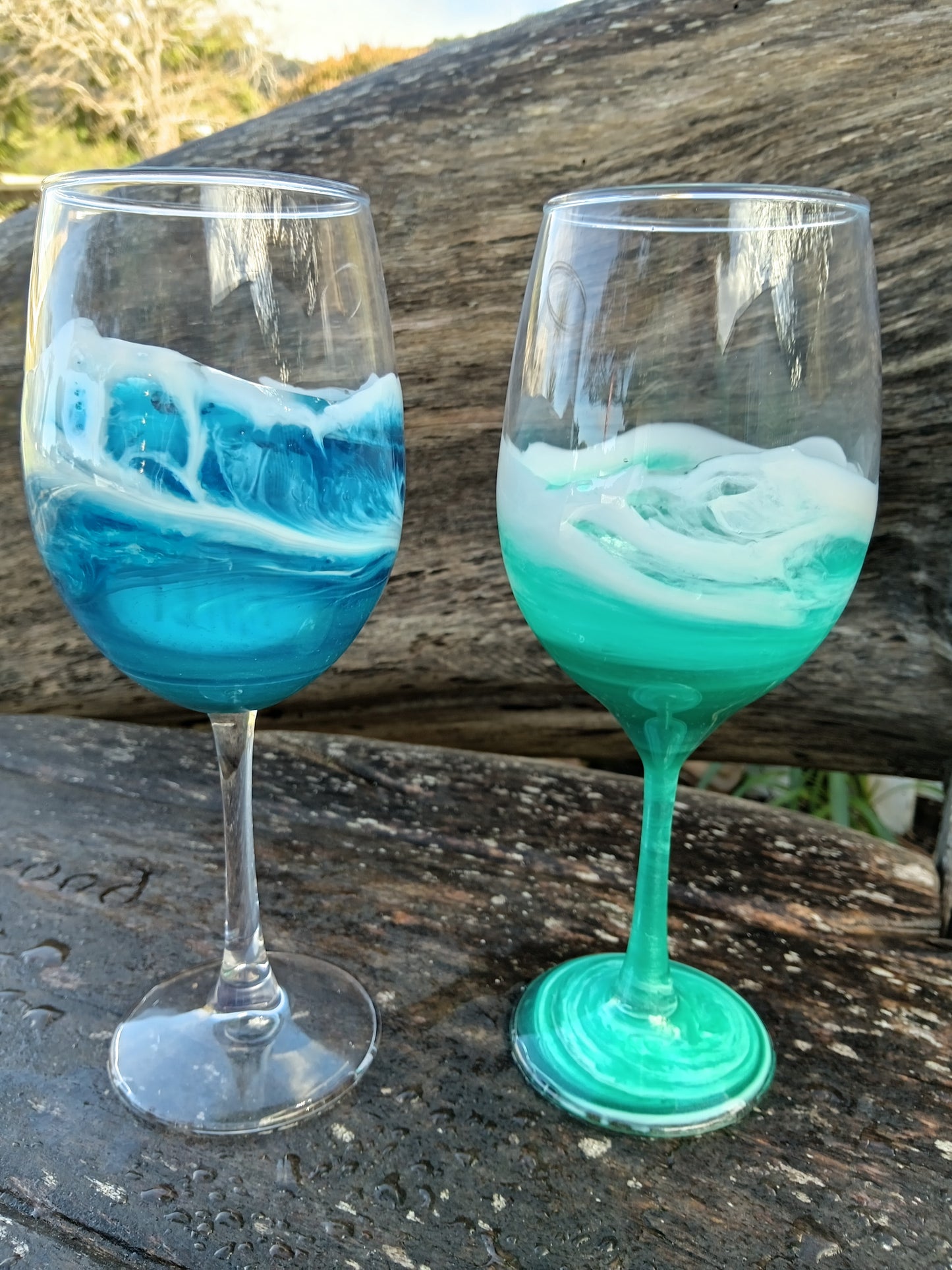 Resin Red Wine stem glasses