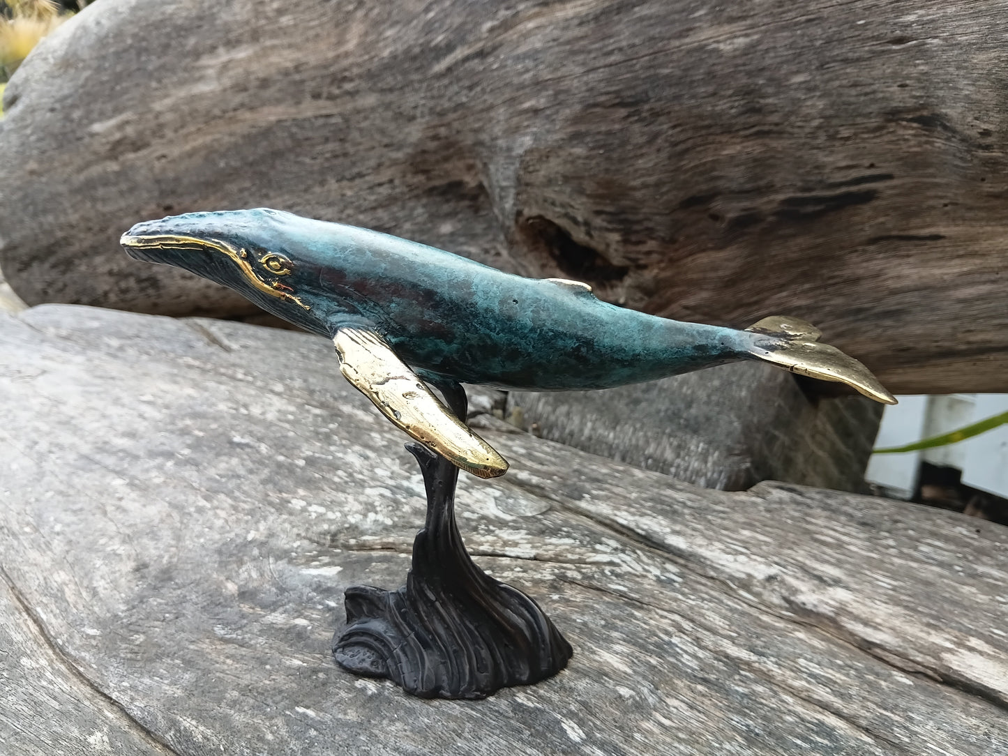 Brass Whale on a stand