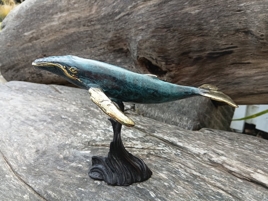 Brass Whale on a stand