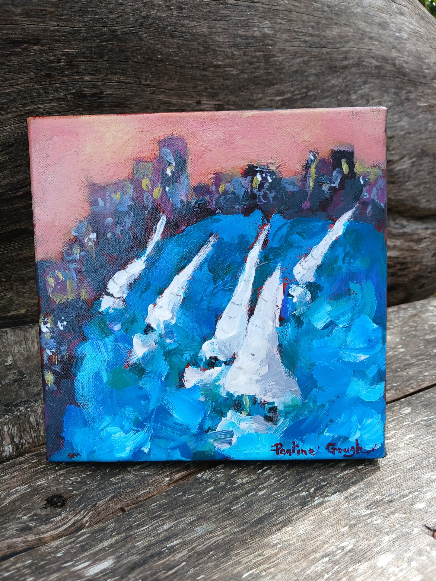 Night Sail  Original Acrylic
