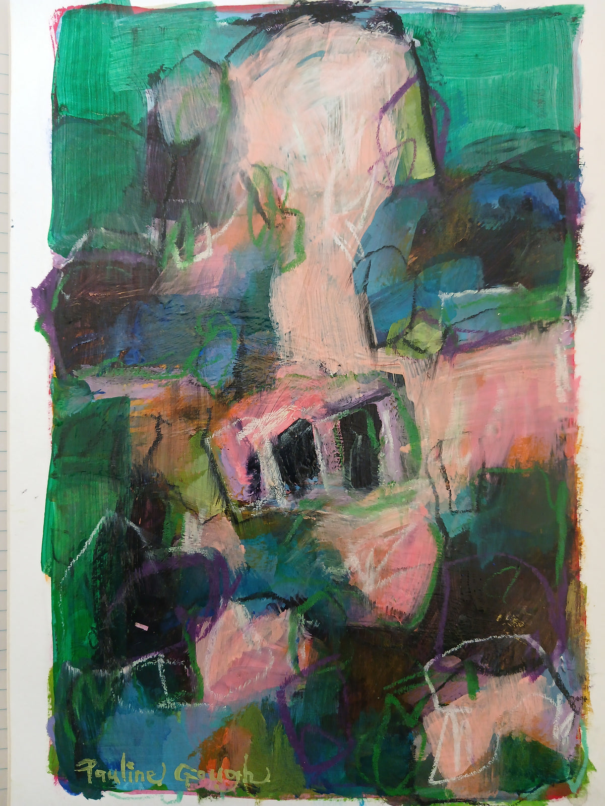 A4 Original Painting-Blanche