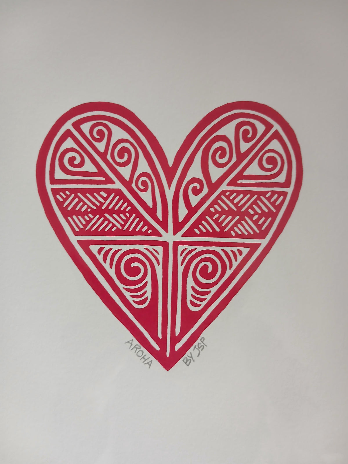 Aroha- Red  Print
