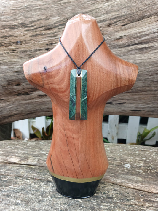 Pounamu Toki & Pohutukawa/Brass Bust
