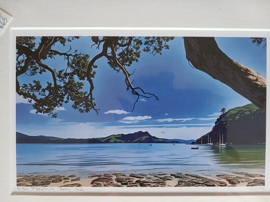 Flaxmill Bay Pohutukawa Print A4