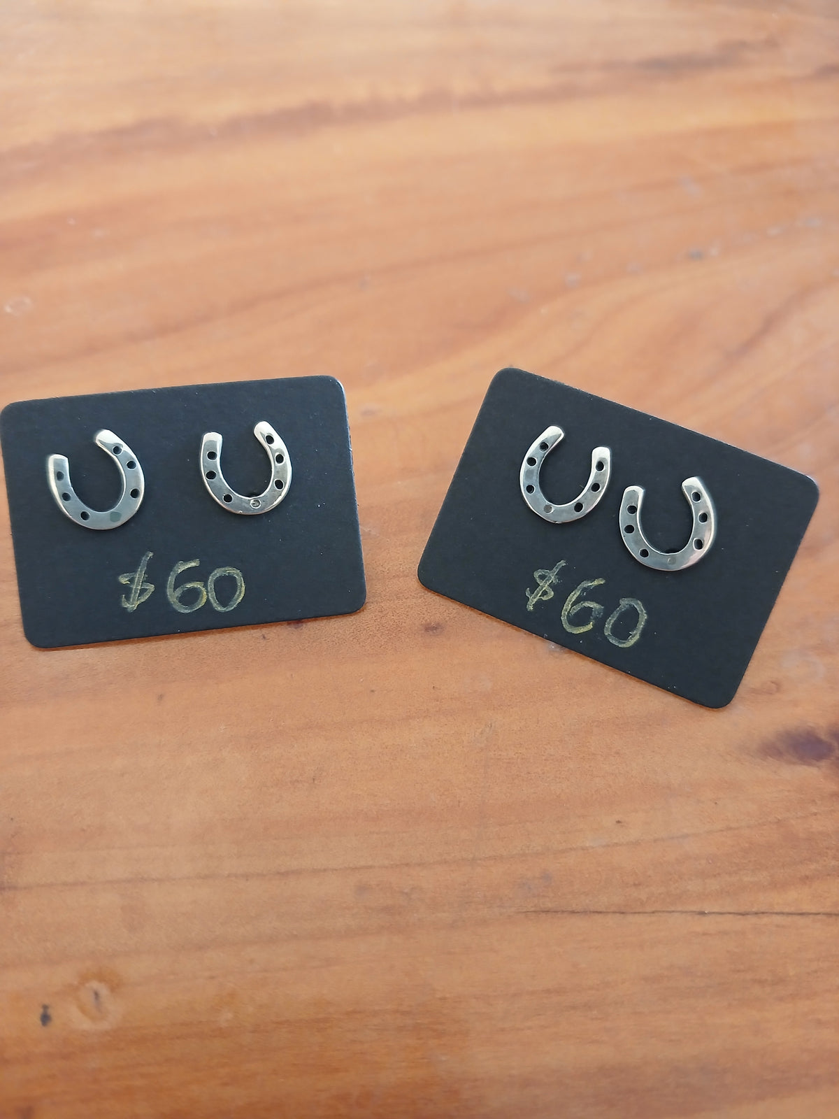 Silver Horse Shoe Studs
