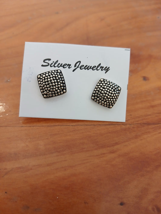 Textured Square Stud