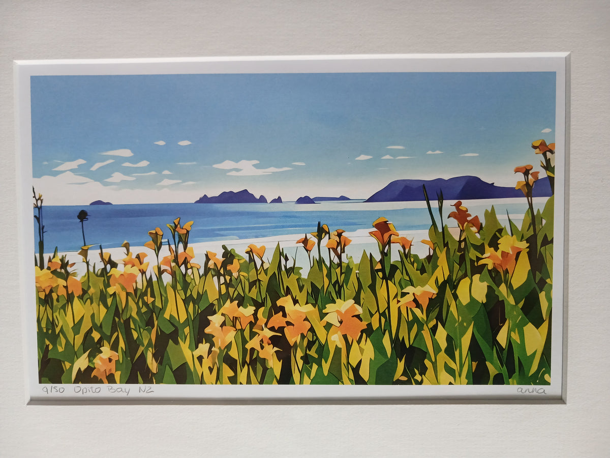 Pohutukawa Otama Beach A3 Print
