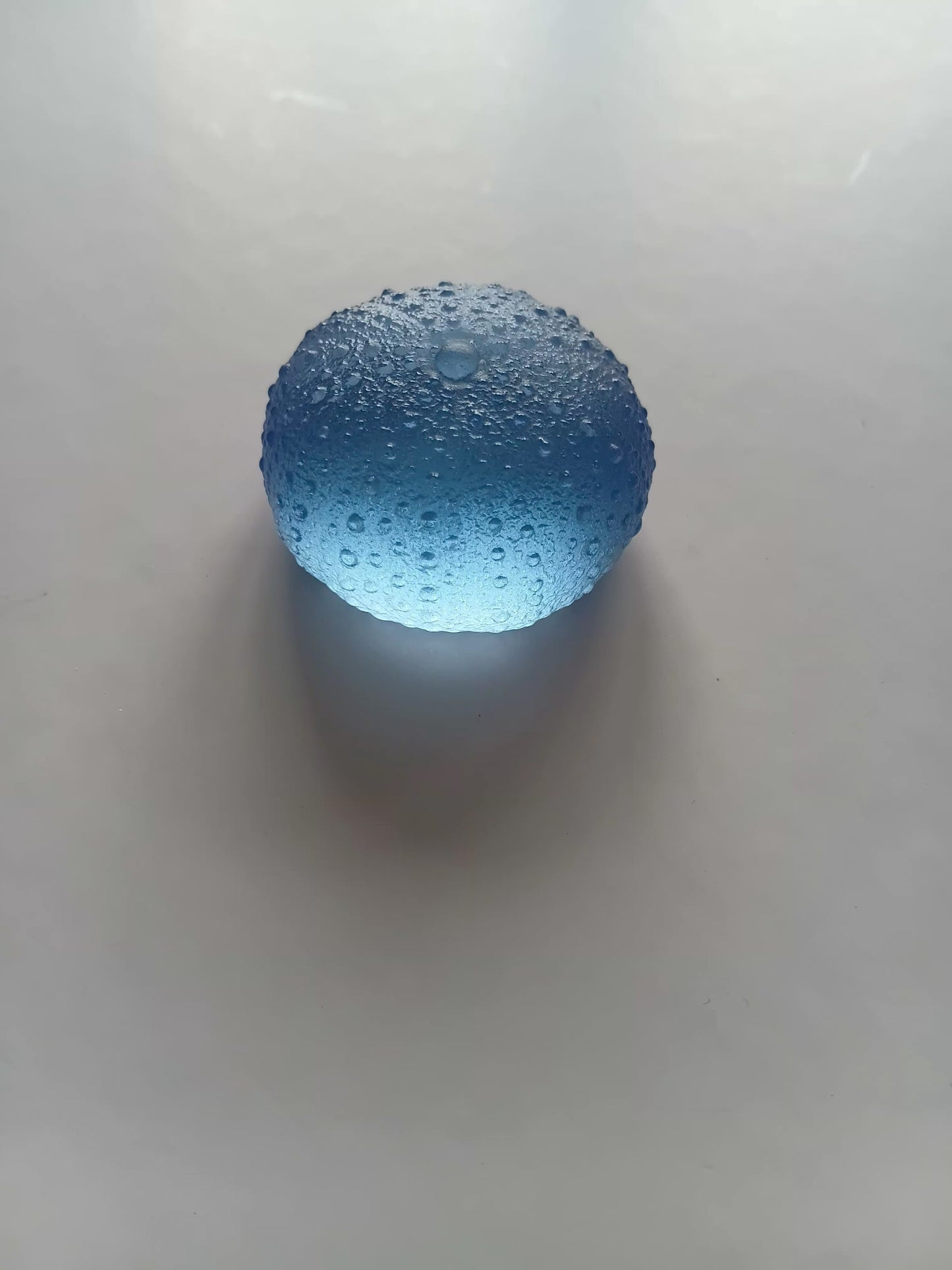 Small Glass Urchin - Pale Cobalt 42mm