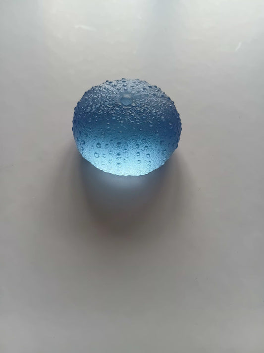 Small Glass Urchin - Pale Cobalt 42mm
