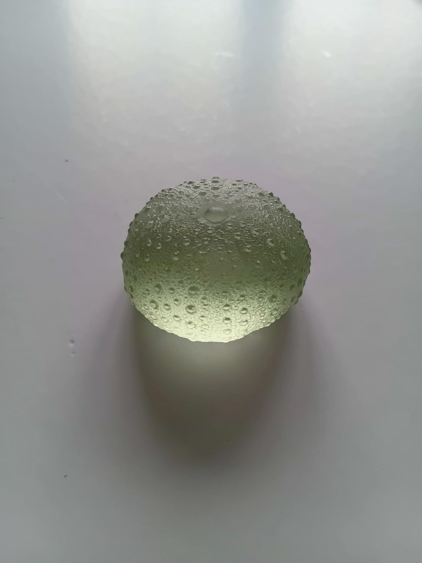 Meduim Glass Urchin -Pale Olive 47mm